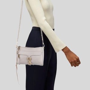 Rebecca Minkoff light gray crossbody